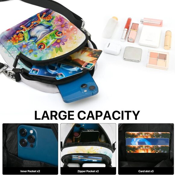 Versatile Women's Crossbody Bag - Adjustable Waterproof Purse with Card Slots - Picture 5 of 6